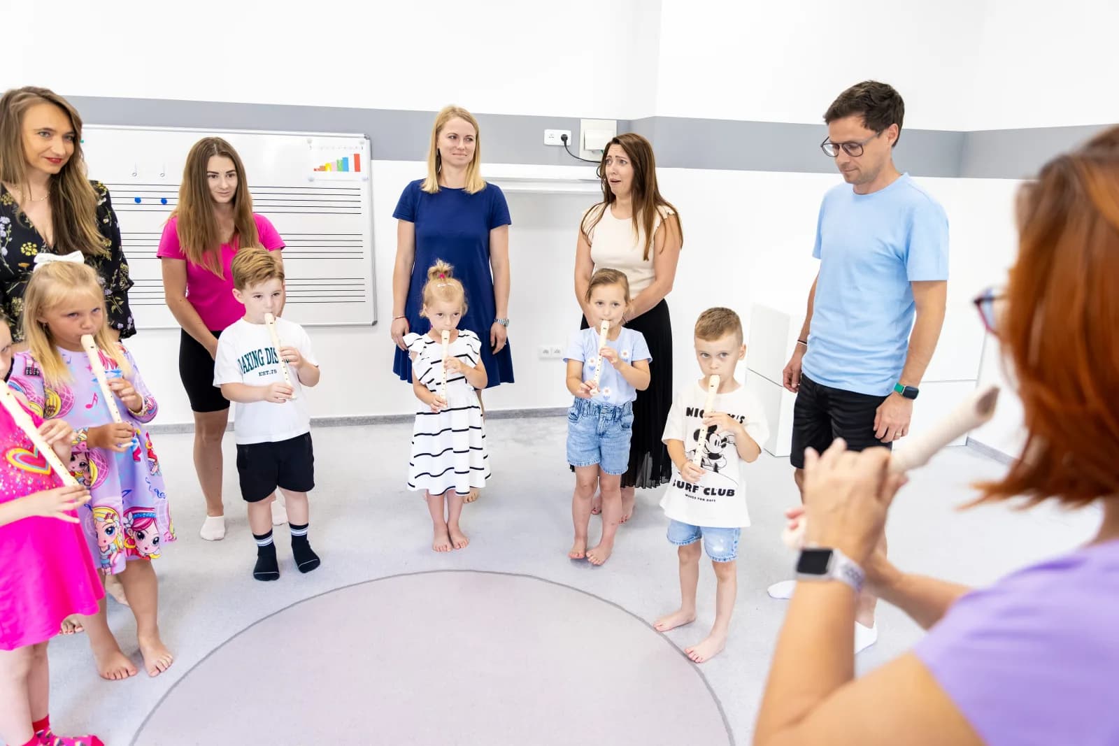 Děti při společné pohybové aktivitě